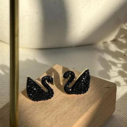 Black Swan Ear Studs