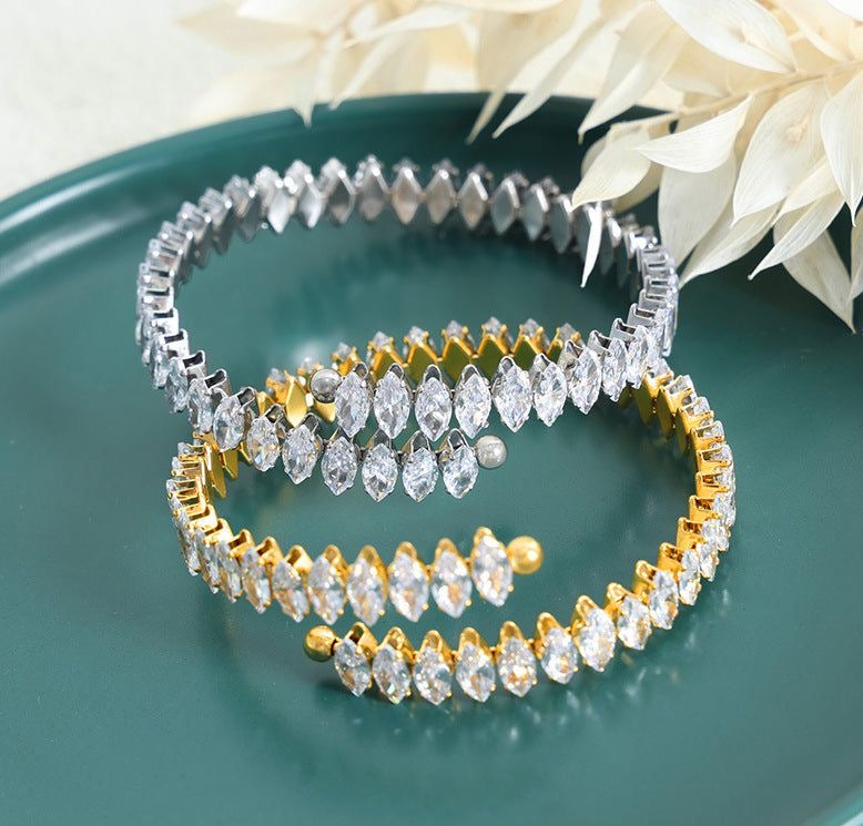 Rhinestone Cuff Bracelet