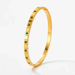 Gleamstone Geometric Handcuff (Green)