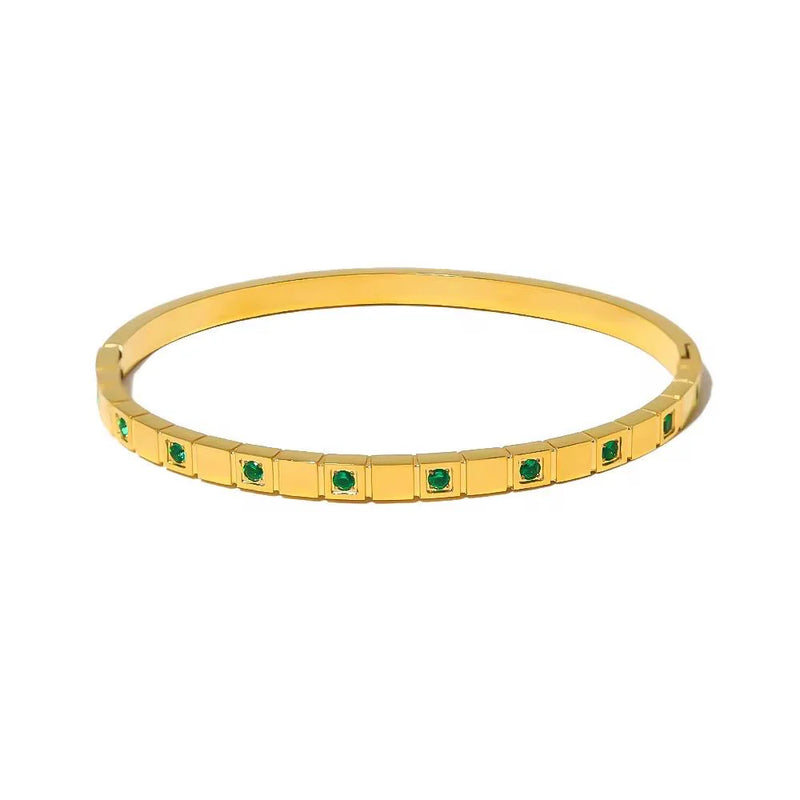 Gleamstone Geometric Handcuff (Green)