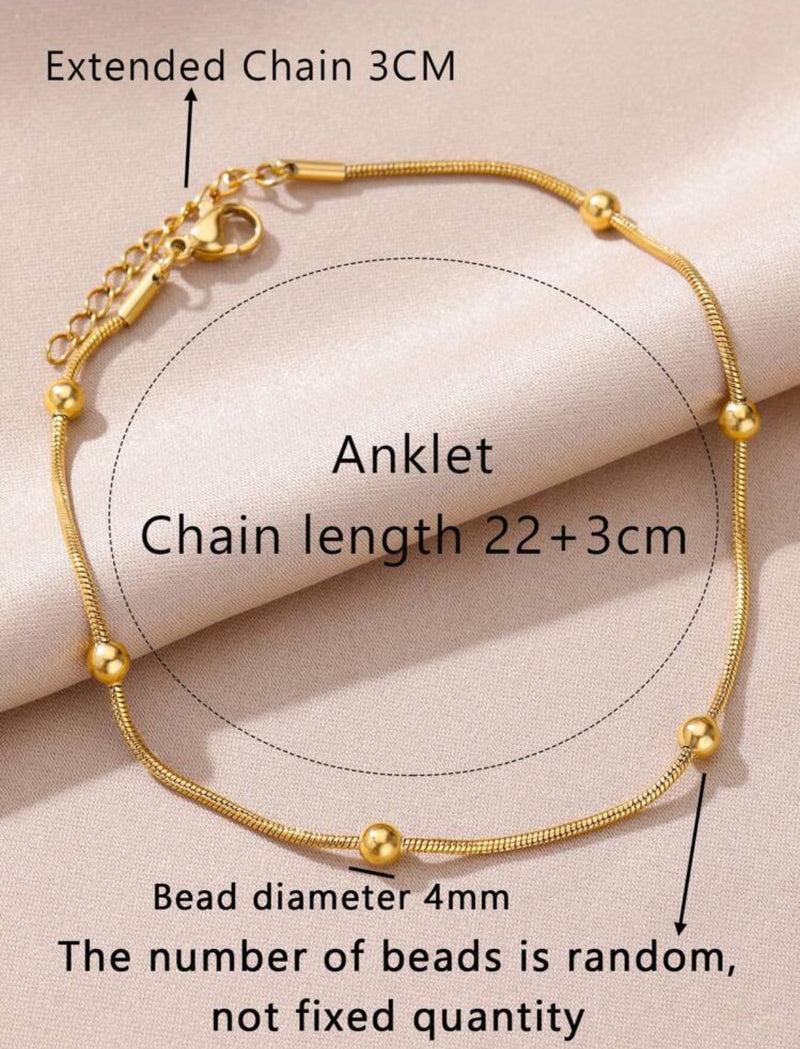 Bead chain Anklet